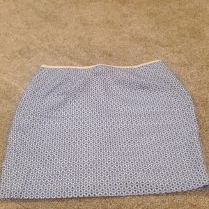 Blue pencil skirt lines from Talbots. 18wp